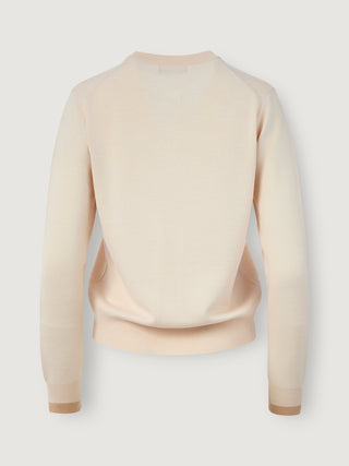 Classic Crewneck Cardigan _ Pale Nougat