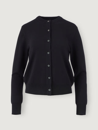 Classic Crewneck Cardigan _ Black