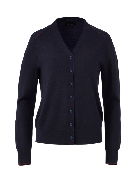 V-neck Cardigan _ Midnight Navy