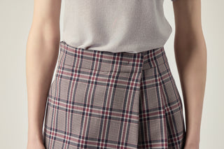 Plaid Wrap Skort _ Classic Glen Check
