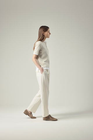 Soft Band Pants _ Warm Ivory