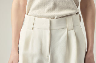 Soft Band Pants _ Warm Ivory