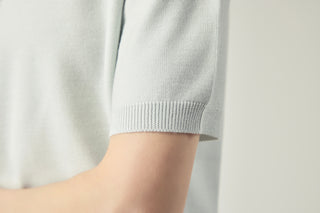 Classic Knit Polo _ Misty Sage