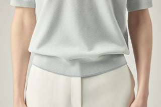 Classic Knit Polo _ Misty Sage