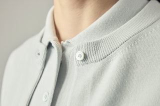 Classic Crewneck Cardigan _ Misty Sage