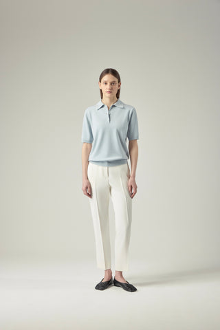 Classic Knit Polo _ Horizon Blue