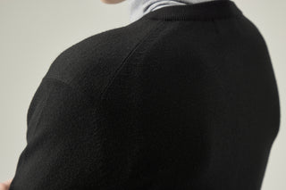 Classic Crewneck Cardigan _ Black