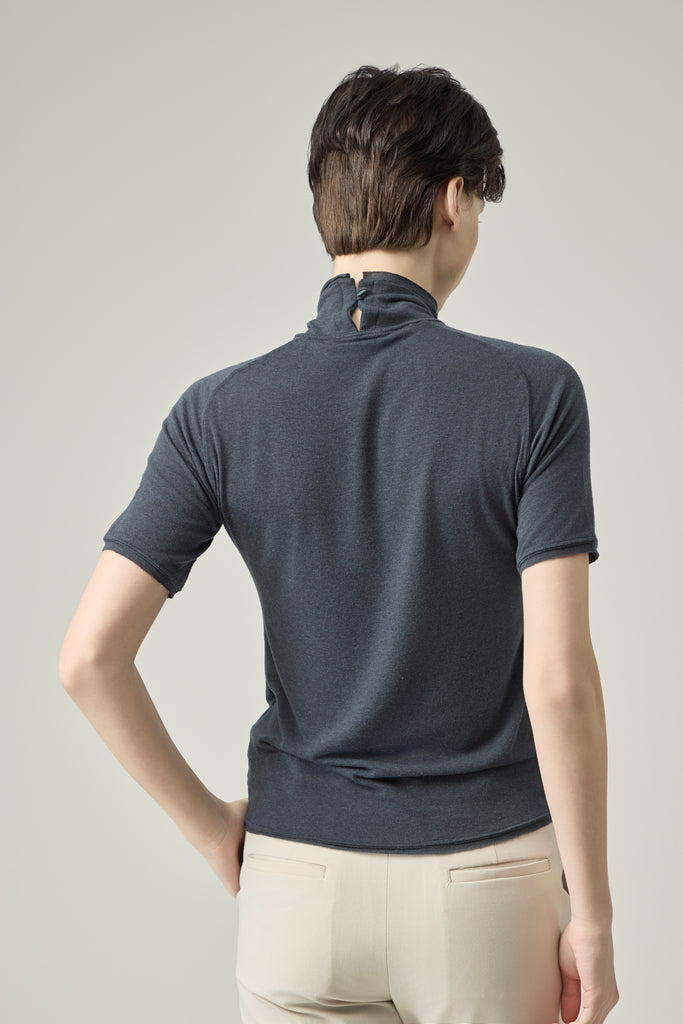 Soft High-neck _ Shadow Navy