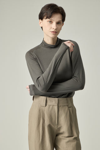 Essential High-neck _ Charcoal
