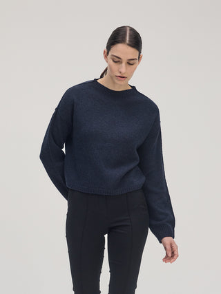 Crewneck Knit _ Navy Melange
