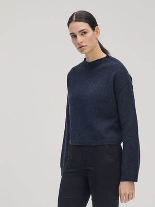 Crewneck Knit _ Navy Melange