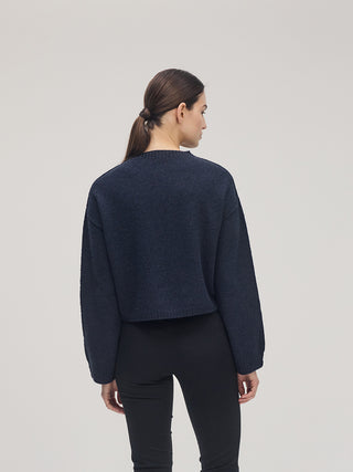 Crewneck Knit _ Navy Melange