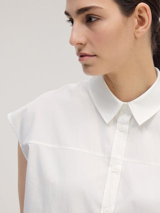 Cap-sleeve Shirt _ Off-white