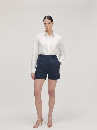 Linen Shorts _ Navy