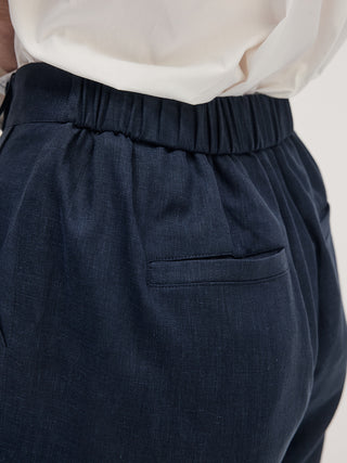 Linen Shorts _ Navy