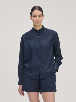 Linen Shirt _ Navy
