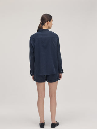 Linen Shirt _ Navy