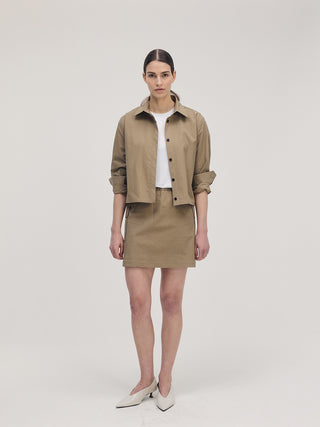 Waistband Skort _ Khaki