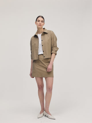 Classic Shacket _ Khaki