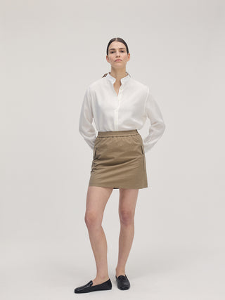 Waistband Skort _ Khaki
