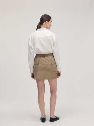 Waistband Skort _ Khaki