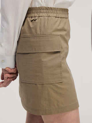 Waistband Skort _ Khaki
