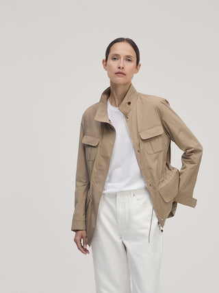 Structured Utility Jacket _ Taupe-grey