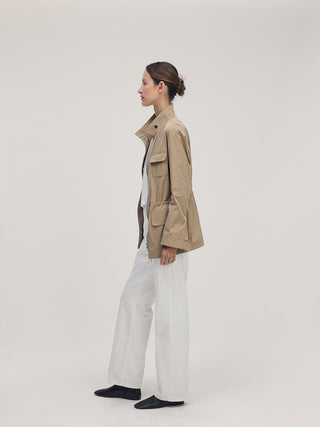 Structured Utility Jacket _ Taupe-grey