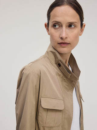 Structured Utility Jacket _ Taupe-grey