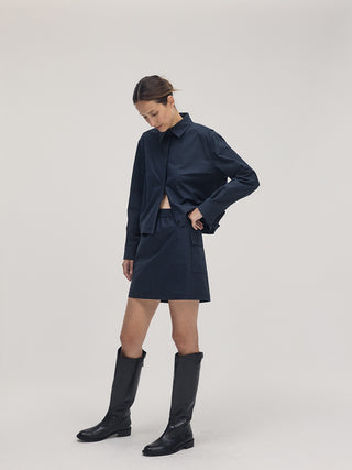 Classic Shacket _ Navy