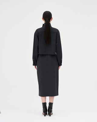 H-line Skirt _ Mid Grey