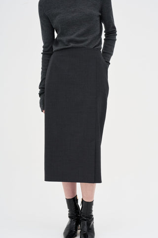 H-line Skirt _ Mid Grey