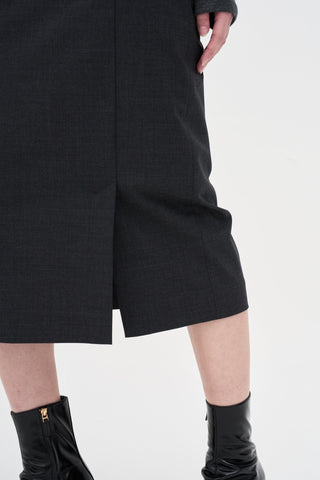 H-line Skirt _ Mid Grey