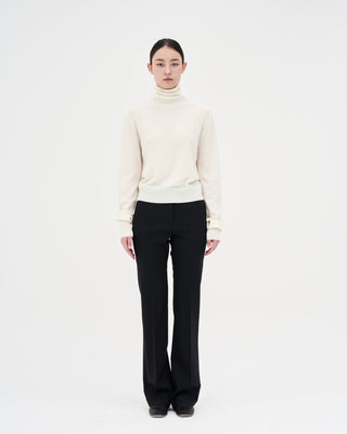 Long Slim Tailored Trousers _ Black