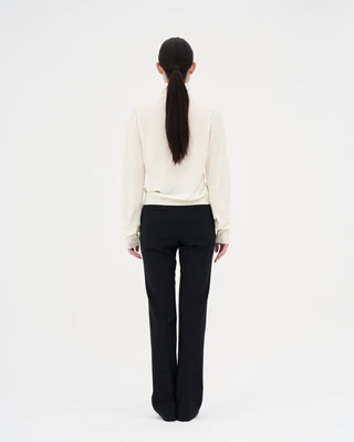 Long Slim Tailored Trousers _ Black