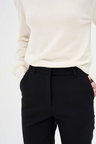 Long Slim Tailored Trousers _ Black