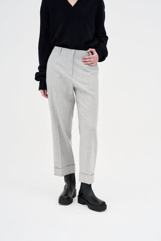 Straight Fit Trousers _ Cool Grey