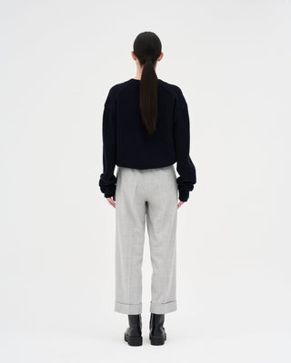 Straight Fit Trousers _ Cool Grey