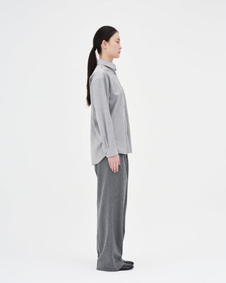 Wool Silk Shirt _ Light Grey