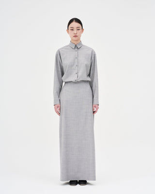 Maxi Long Skirt _ Cool Grey