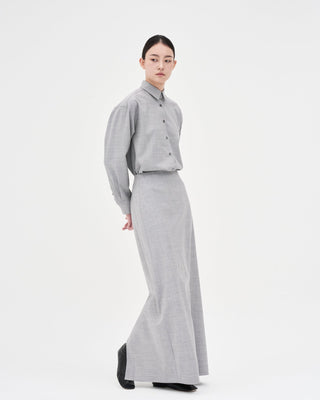 Maxi Long Skirt _ Cool Grey