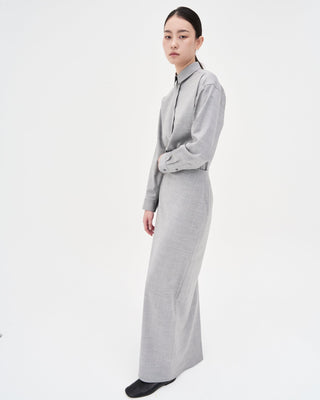 Maxi Long Skirt _ Cool Grey