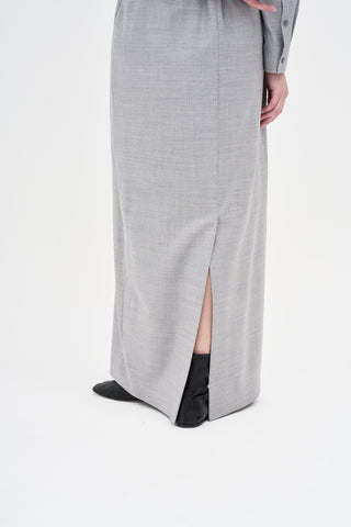 Maxi Long Skirt _ Cool Grey