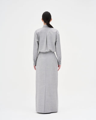 Maxi Long Skirt _ Cool Grey