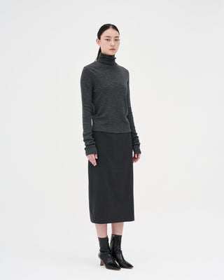 Wool High-neck Inner _ Mid-Grey