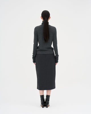 Wool High-neck Inner _ Mid-Grey