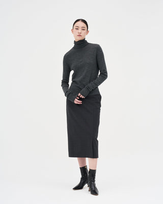 Wool High-neck Inner _ Mid-Grey
