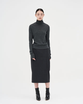 Wool High-neck Inner _ Mid-Grey