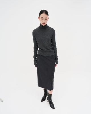 Wool High-neck Inner _ Mid-Grey