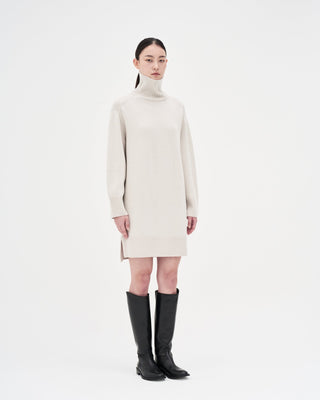 Wool Cashmere Knit Dress _ Cloud Tweed
